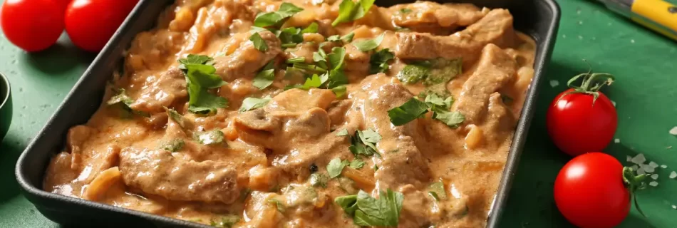 Quick 5 Ingredient Beef Stroganoff