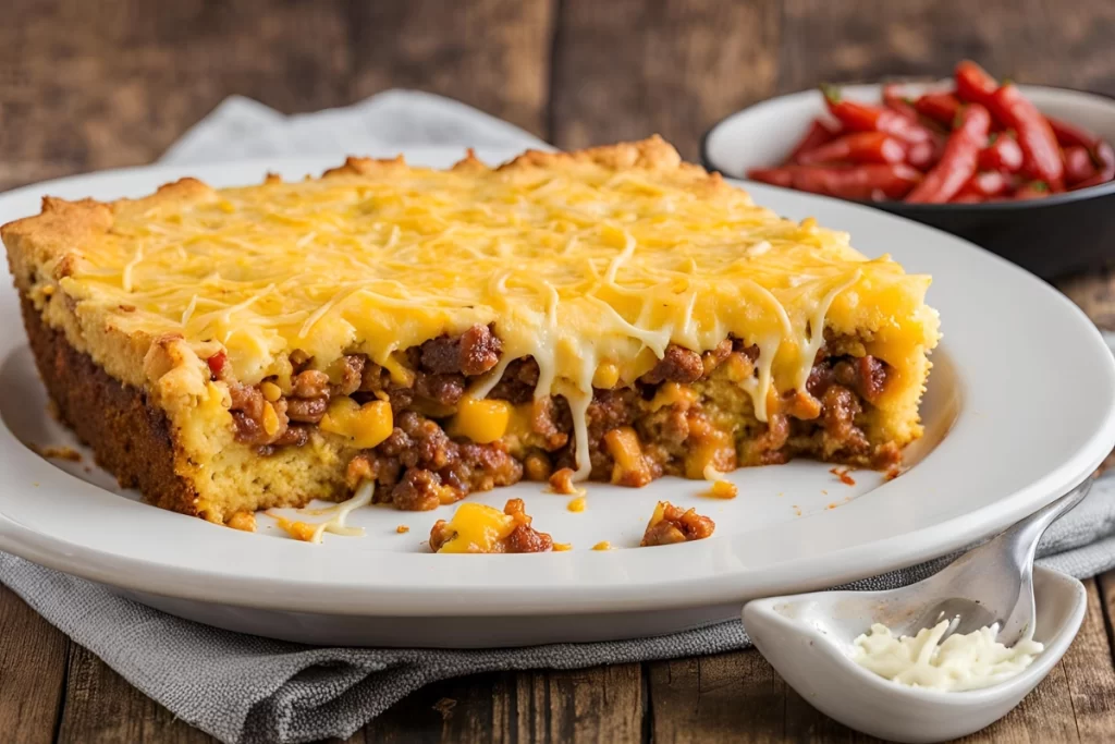 Chili Cheese Cornbread Bake