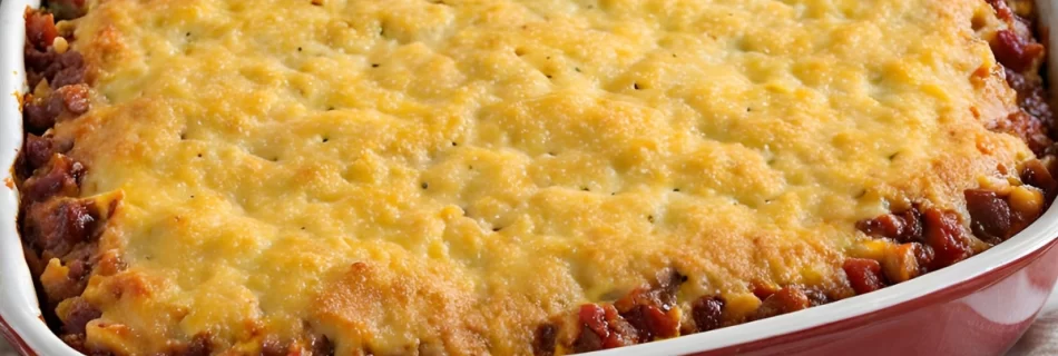 Chili Cheese Cornbread Bake