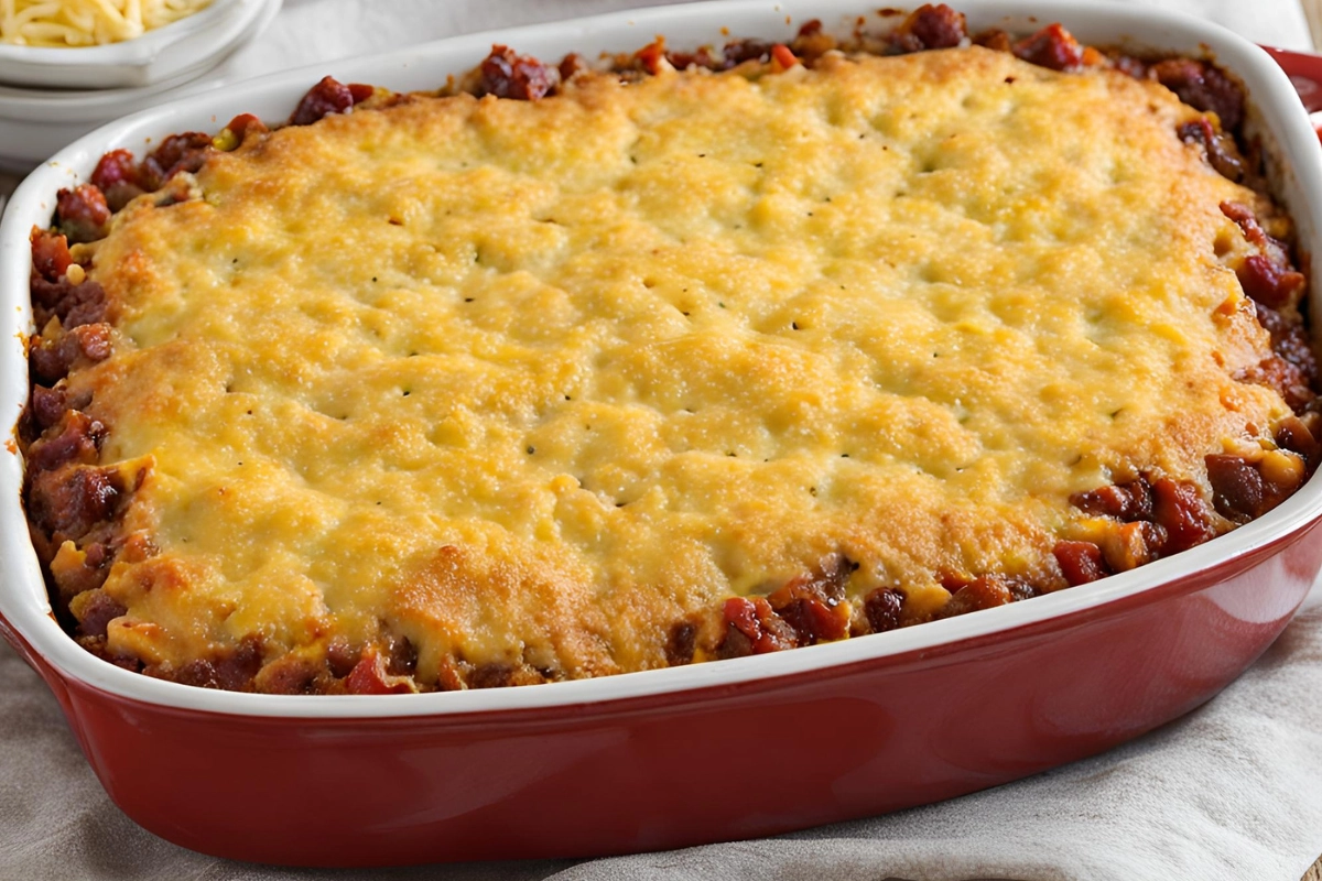 Chili Cheese Cornbread Bake