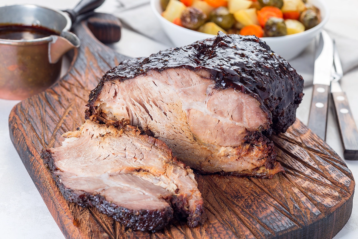 Pork shoulder in honey parmesan