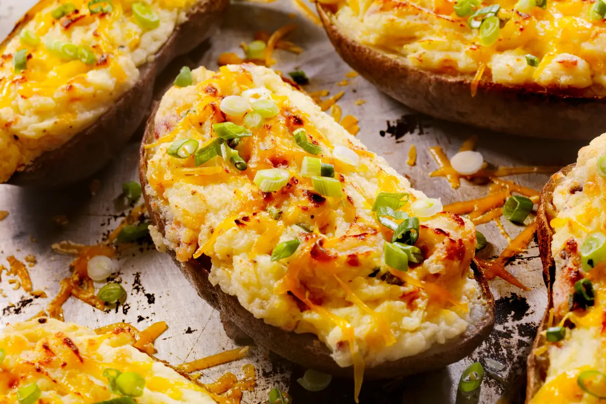 Cheesy Bacon Ranch Twice Baked Potatoes