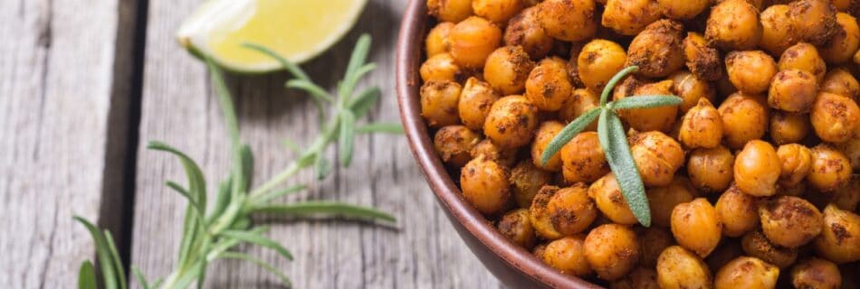 Crispy Baked Curried Chickpeas