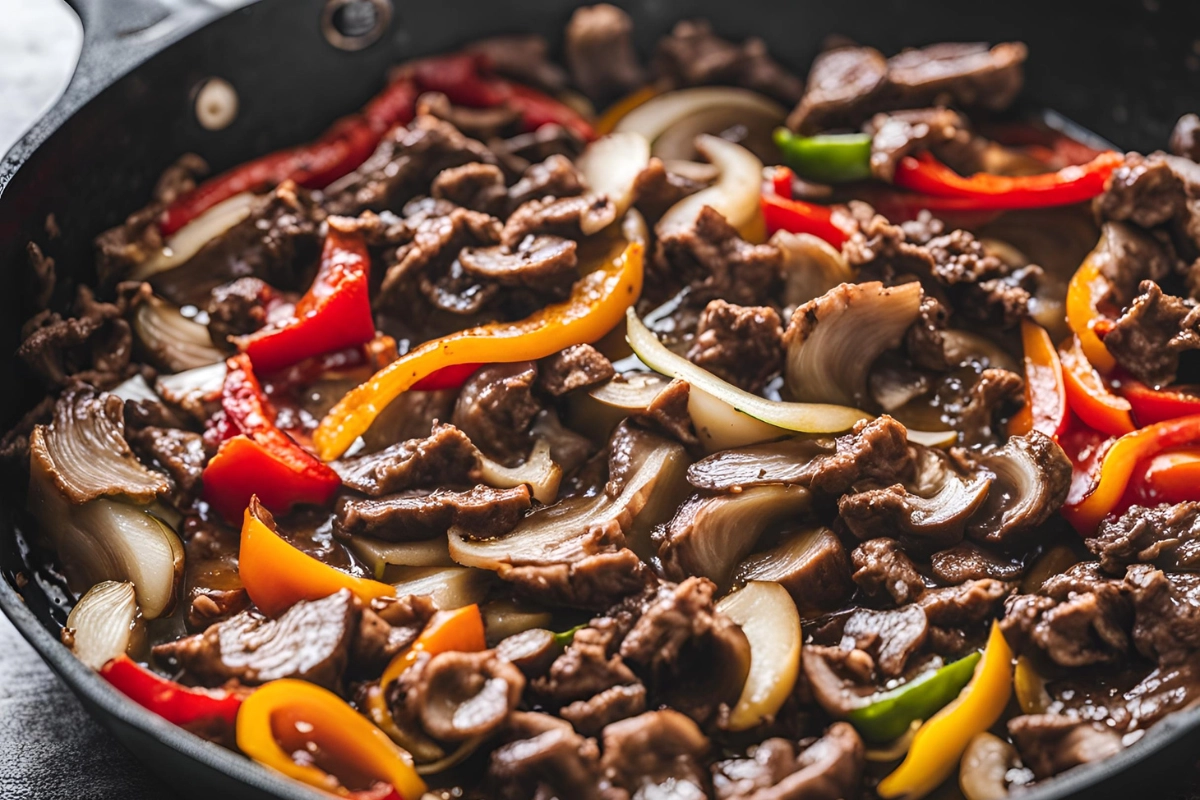 Keto Philly Cheesesteak in One Pan