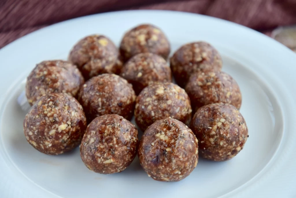 Caramel Almond Butter Protein Bites