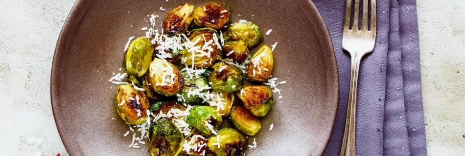 Garlic Parmesan Roasted Brussels Sprouts