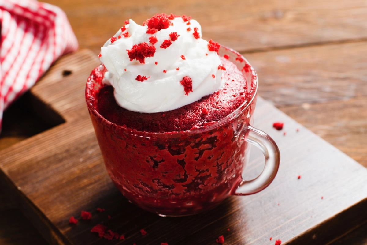 Red Velvet Lava Mug Cake