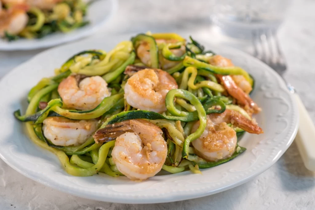 Zucchini Noodle Shrimp Scampi