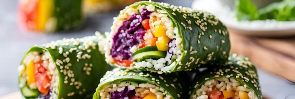 Rainbow Veggie Sushi Rolls